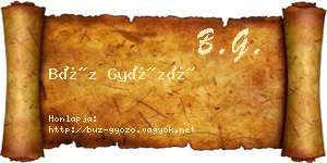 Búz Győző névjegykártya