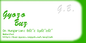 gyozo buz business card